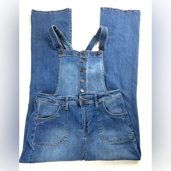 Guess Stretch Straight Leg Overalls - Picture 1 of 11